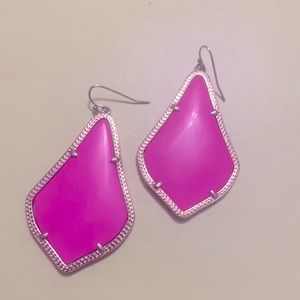 Kendra Scott Alexandria earrings in hot pink